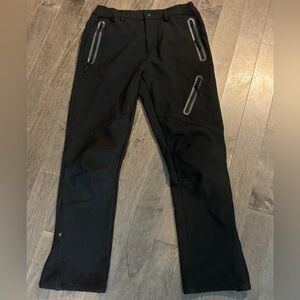 Willit Snow Cargo Pants Womens S Black Fleece Lined Water Repellent Hiking LN